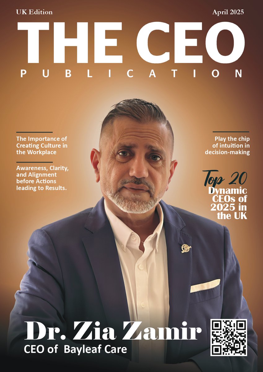 THE CEO PUBLICATION (@theceopub) on Twitter photo CEO: Dr Zia Zamir
Company: @BayleafCare
Website: bayleafcare.co.uk
Ranking: Top 20 Dynamic CEOs of 2025 in the UK
#theceopublication #leadership #dynamicleadership #inspirationalleader
#top20ceo #ukceos #dynamicceos #ceo #success #entrepreneurship <a href="/THECEOPUB/">THE CEO PUBLICATION</a> CEO: Dr Zia Zamir
Company: @BayleafCare
Website: bayleafcare.co.uk
Ranking: Top 20 Dynamic CEOs of 2025 in the UK
#theceopublication #leadership #dynamicleadership #inspirationalleader
#top20ceo #ukceos #dynamicceos #ceo #success #entrepreneurship <a href="/THECEOPUB/">THE CEO PUBLICATION</a>