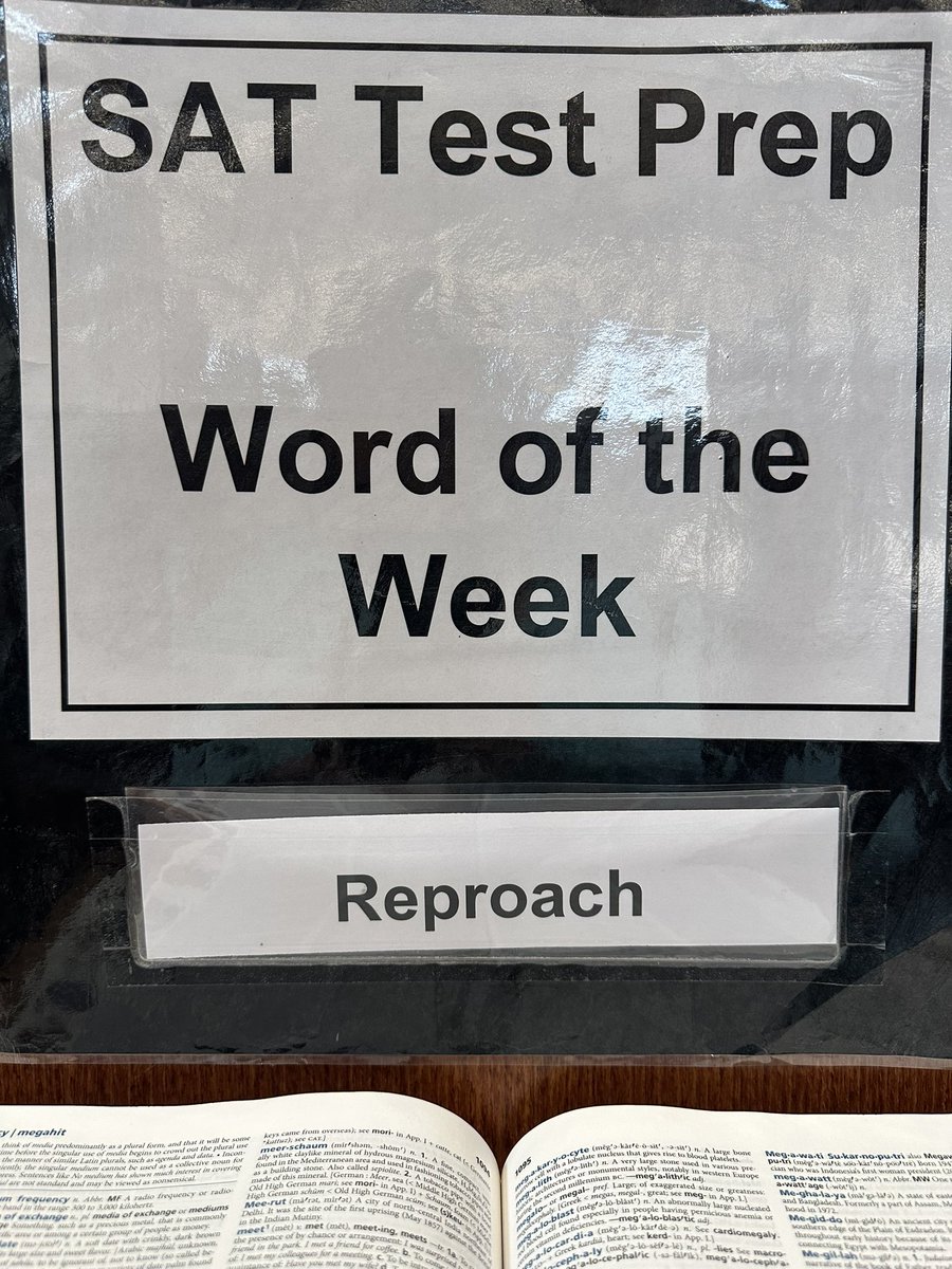It’s a new week and it’s time for a new SAT Word of the Week: reproach. Do you know what it means? Can you use it in a sentence?