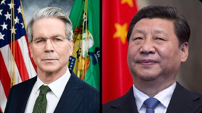 SolarHack's tweet image. JUST IN: 🇺🇸🇨🇳 US Treasury Secretary Bessent says the tariff war with China is unsustainable and he expects de-escalation.