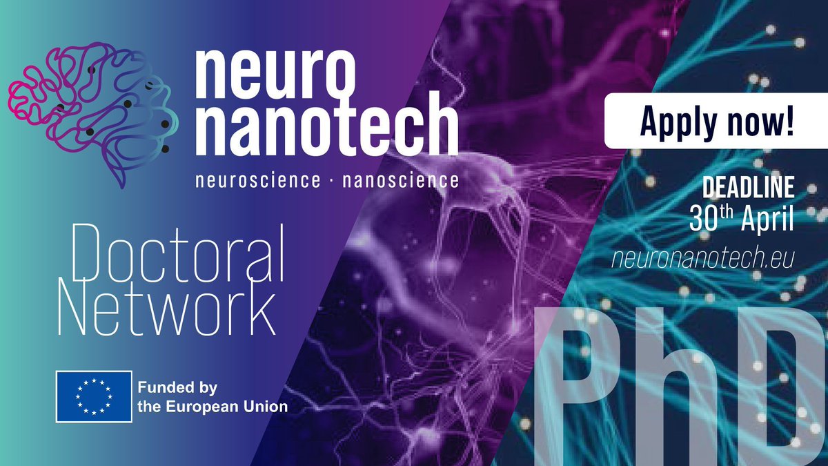 🚨 The countdown is on!

Do you see yourself pushing boundaries in nanoscience or electrochemistry? Designing the materials of tomorrow?

📍 Apply before the 30th April
🔗 neuronanotech.eu/?utm_medium=so…