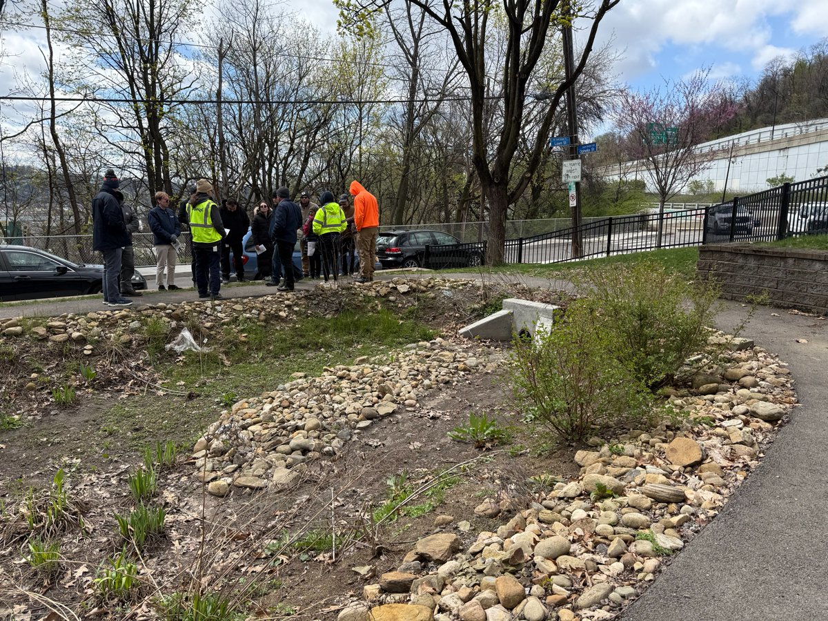 Our National Green Infrastructure Certification Program (NGICP) is in session! Professionals from <a href="/Pittsburgh/">City of Pittsburgh</a>'s Department of Permits, Licenses, and Inspections are getting hands-on with green infrastructure and visiting sites like <a href="/ALCOSAN/">ALCOSAN</a> &amp; <a href="/pgh2o/">Pittsburgh Water</a>.