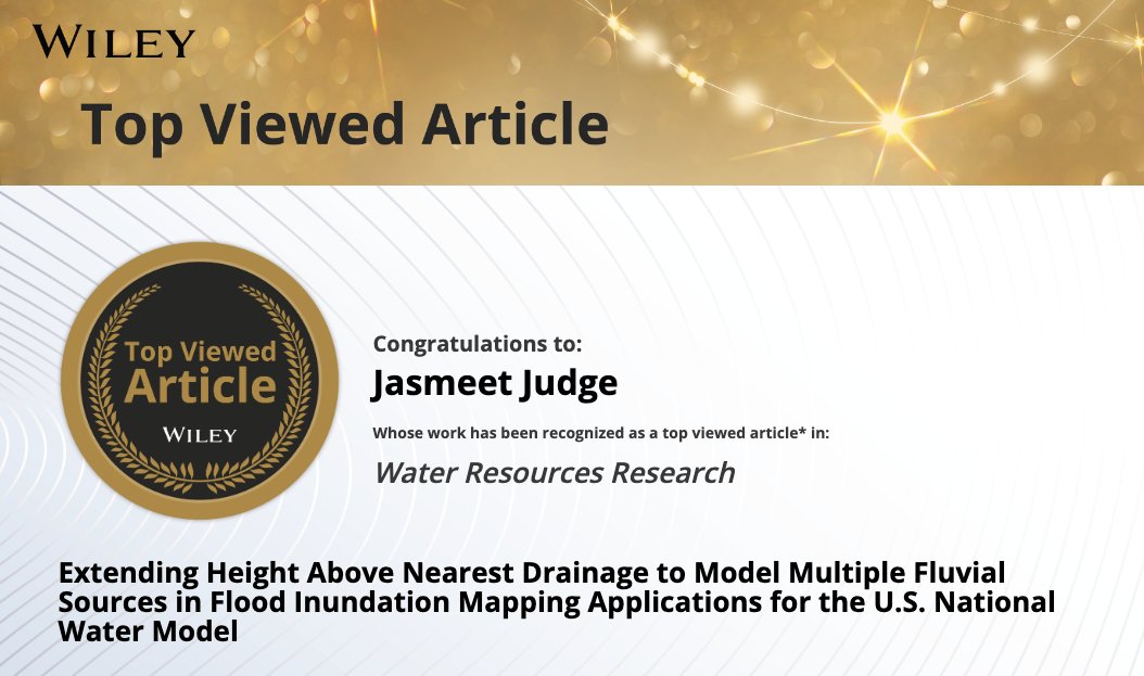 UF_ABE's tweet image. Congrats to Jasmeet Judge for recieving the Top Viewed Article from Wiley!