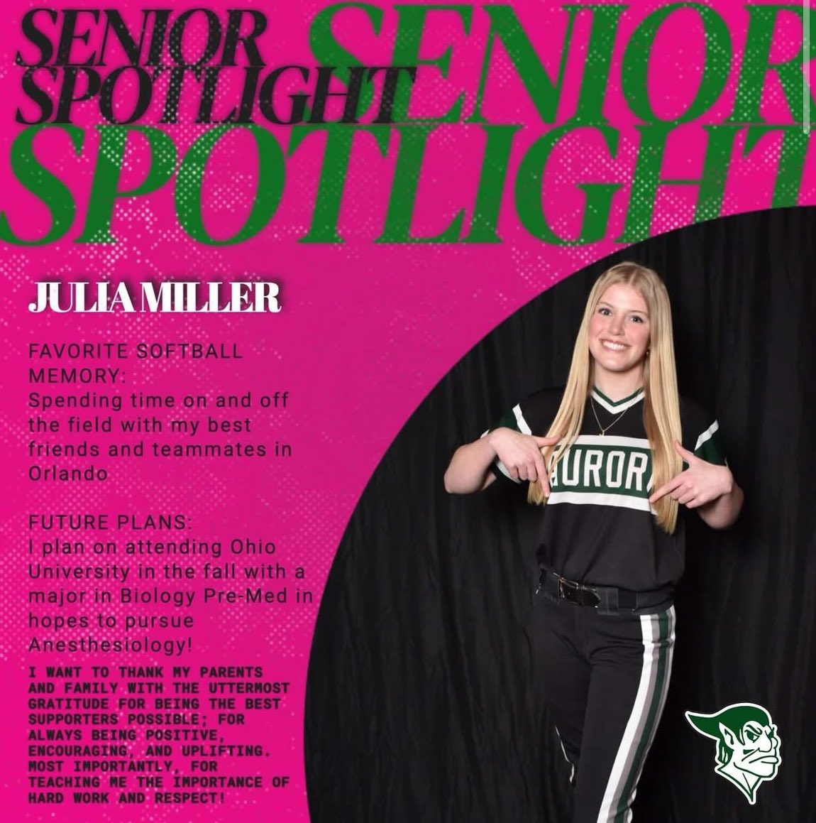 First up! 

Learn more about seniors Summer Collis &amp; Julia Miller
