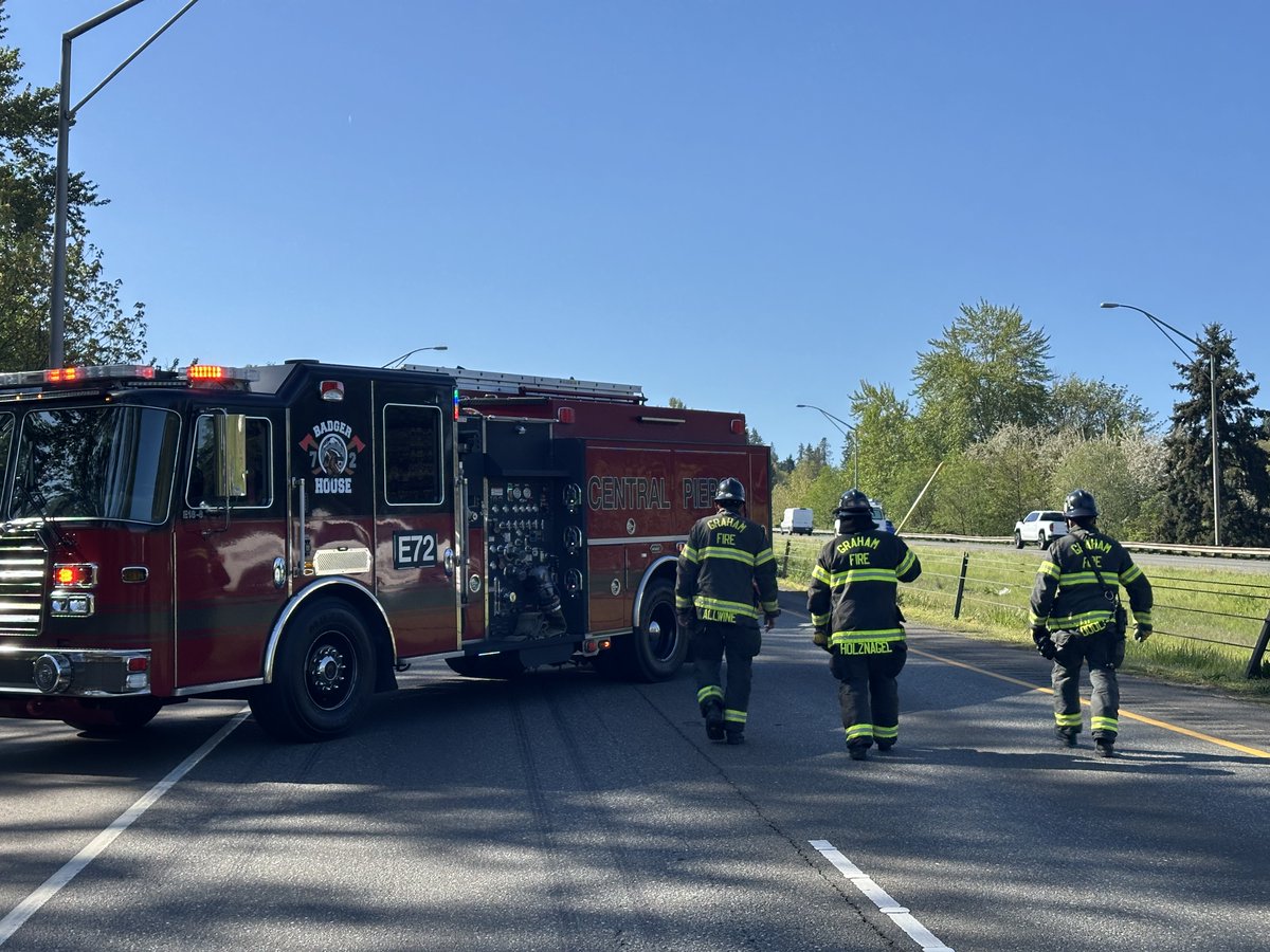 Crews are on-scene of a 4-vehicle motor vehicle collision on eastbound SR 512 near the 31st St off-ramp. Eastbound lanes are blocked while crews work to remove the vehicles from the roadway. Fortunately, no injuries reported.