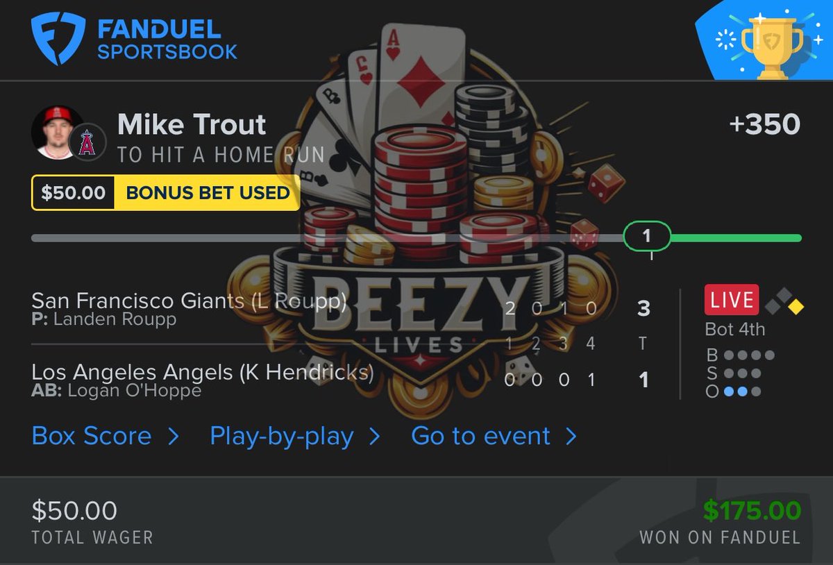 BeezyLives ๐๐จ (@beezylives) on Twitter photo A few wins from the past few days. Letโs keep running it up and finish the week off strong!! Make sure to follow <a href="/BeezyLives/">BeezyLives ๐๐จ</a> for his next plays!!! #mlb #GamblingCommunity #GamblingX #GamblingTwitter #sports #SportsGambling #SportsBettingX #fanduel #viral #share #fyp #ParlayPlay A few wins from the past few days. Letโs keep running it up and finish the week off strong!! Make sure to follow <a href="/BeezyLives/">BeezyLives ๐๐จ</a> for his next plays!!! #mlb #GamblingCommunity #GamblingX #GamblingTwitter #sports #SportsGambling #SportsBettingX #fanduel #viral #share #fyp #ParlayPlay