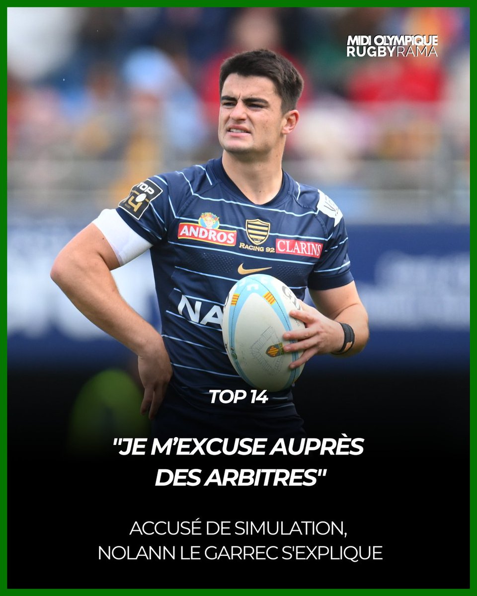 Samedi dernier, lors d’un match du Racing 92 à Perpignan (28-24), Nolann Le Garrec fut au centre d’une polémique. Il tient aujourd’hui à présenter ses excuses au monde du rugby en général et au corps arbitral en particulier.

Ses mots ➡ urls.fr/MWgkKb