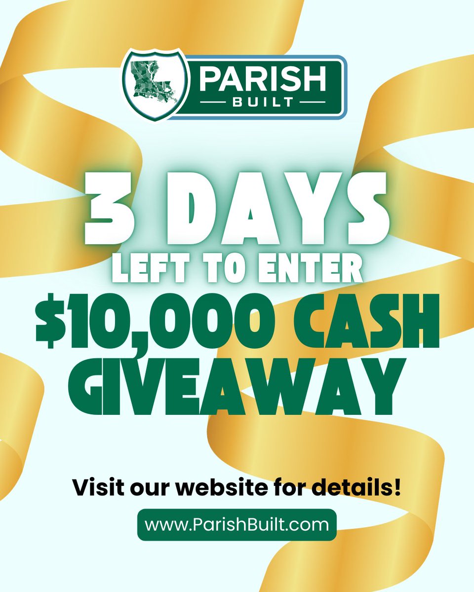 ⏳3 DAYS LEFT!⏳

Time is almost up! Only 3 days left to snag your chance at winning $10,000 CASH!💰

Sign up for your FREE roof inspection, like &amp; follow us, and tag a friend to get in on this epic giveaway. It’s that easy! 🙌

Better hurry before the clock runs out!⏳