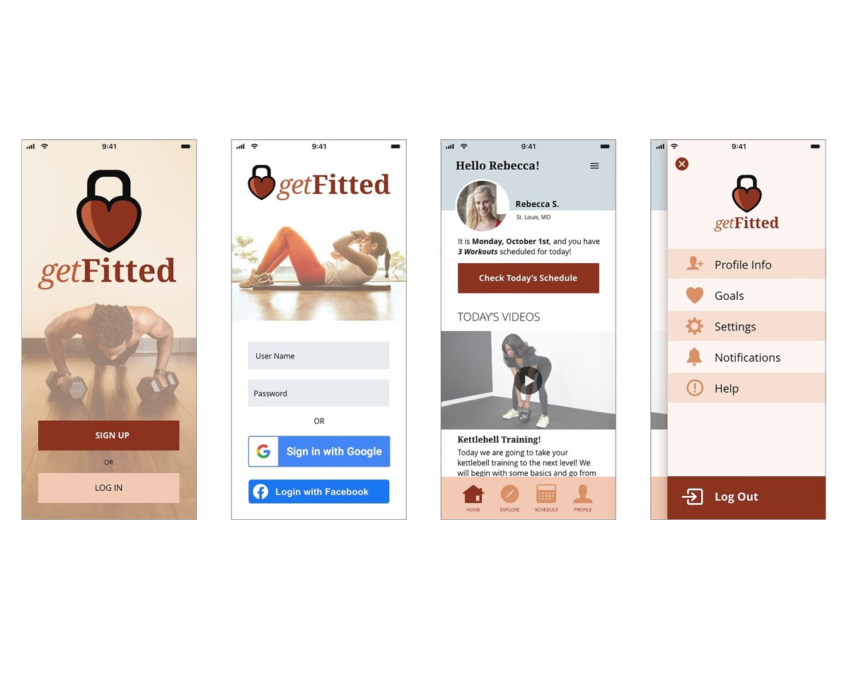 mitchlinhardt's tweet photo. Design samples for an app called “getFitted” with an objective to motivate people into an exercise routine.

#design #appdesign #mobiledesign #productdesign #uidesign #UXUI #fitness #graphicdesign #branding #exercise #logo #logodesign #marketing #health #wellness #design https://t.co/wbtpyzQTgS