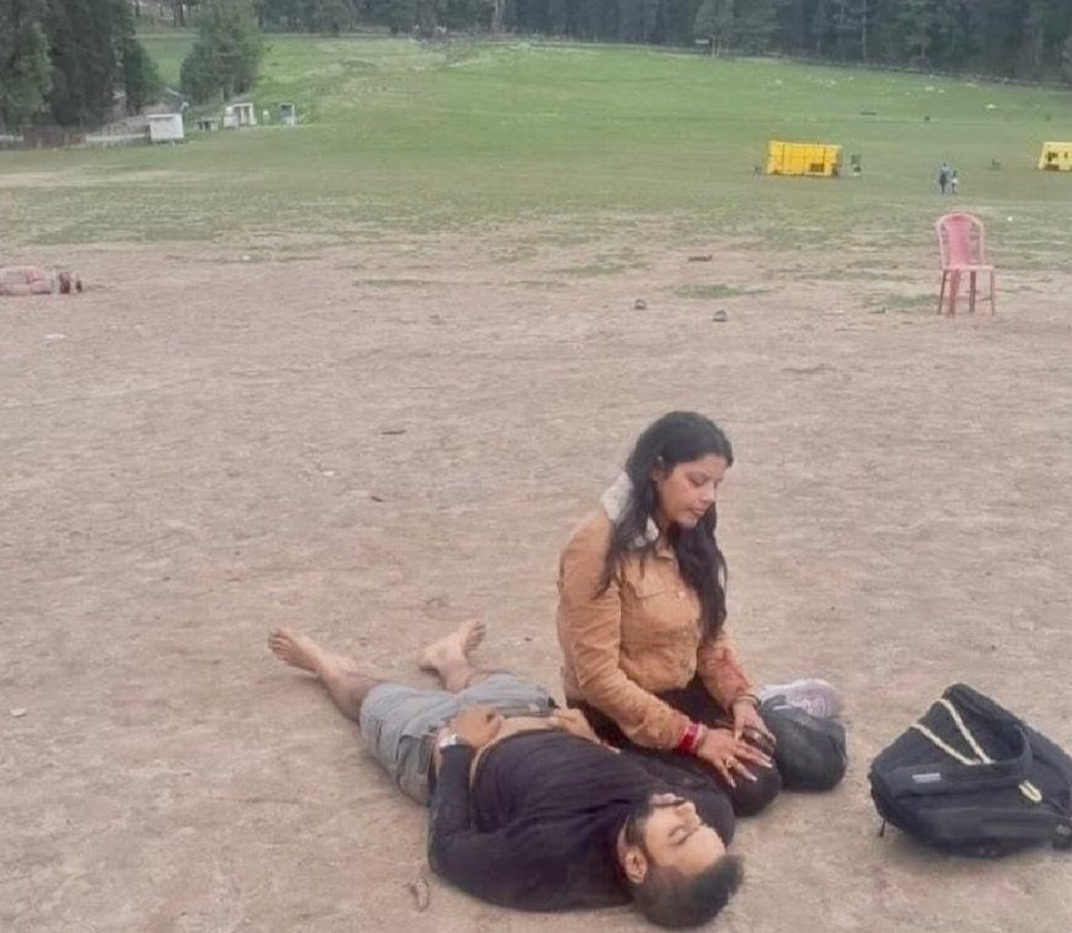 Haris123b's tweet photo. If your hate demands blood, let it be ours  but don't touch our guests. The attack on #tourists in #Pahalgam is a wound on the soul of this land. Our hearts #Bleed, but our spirit will always stand for peace and hospitality.. 
#PahalgamAttack
#Kashmir
#AttackOnTourist https://t.co/gsnbo45qRa