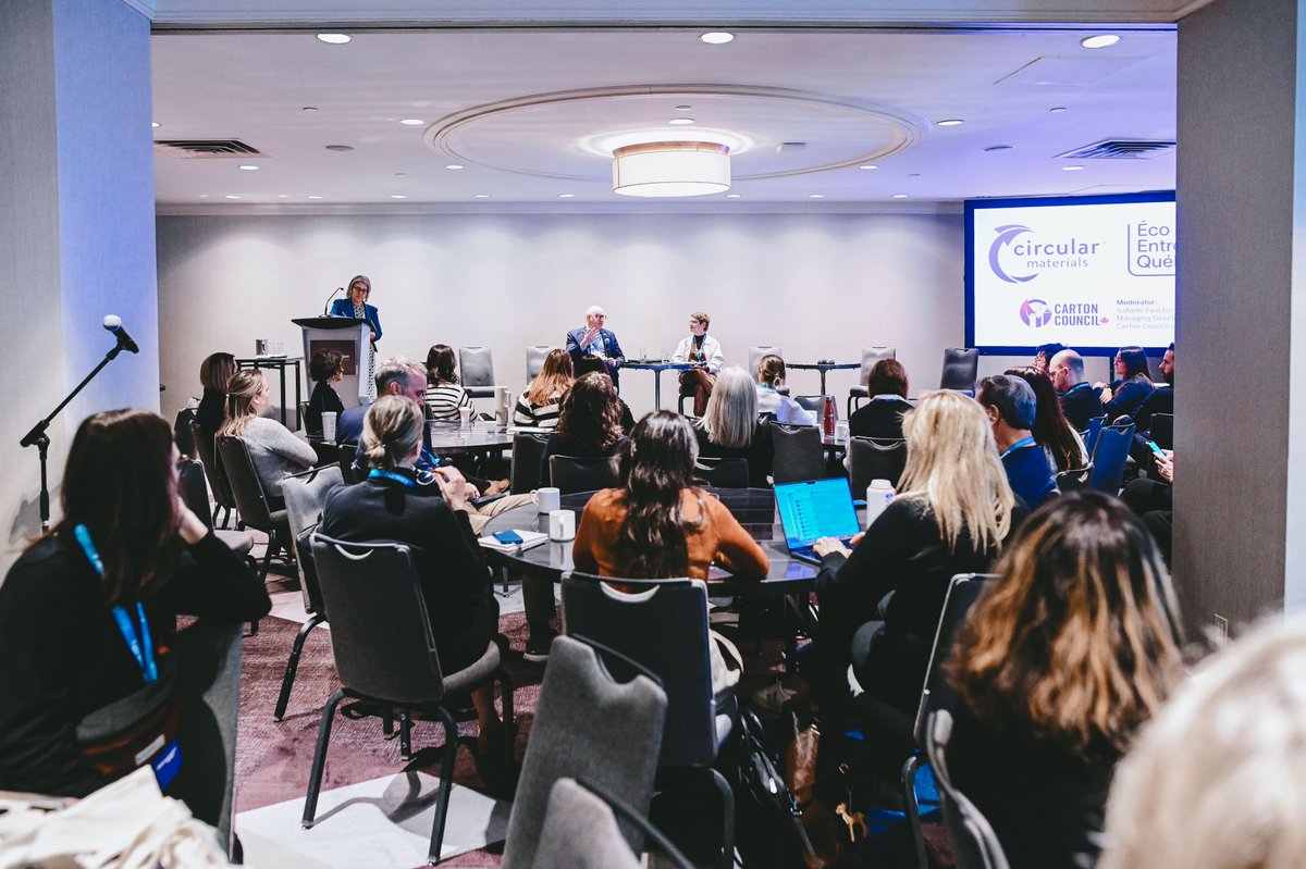 Circular Materials (@circmaterials) on Twitter photo Last week at the Canadian Circular Economy Summit (#CCES2025) hosted by <a href="/CELeadershipCA/">CELeadership</a> and <a href="/CircularOnline/">Circular Innovation Council</a>, Circular Materials' CEO <a href="/AllenLangdon/">Allen Langdon</a> led a panel discussion alongside Maryse Vermette, CEO of Éco Entreprises Québec (ÉEQ). They discussed the importance of collaboration Last week at the Canadian Circular Economy Summit (#CCES2025) hosted by <a href="/CELeadershipCA/">CELeadership</a> and <a href="/CircularOnline/">Circular Innovation Council</a>, Circular Materials' CEO <a href="/AllenLangdon/">Allen Langdon</a> led a panel discussion alongside Maryse Vermette, CEO of Éco Entreprises Québec (ÉEQ). They discussed the importance of collaboration