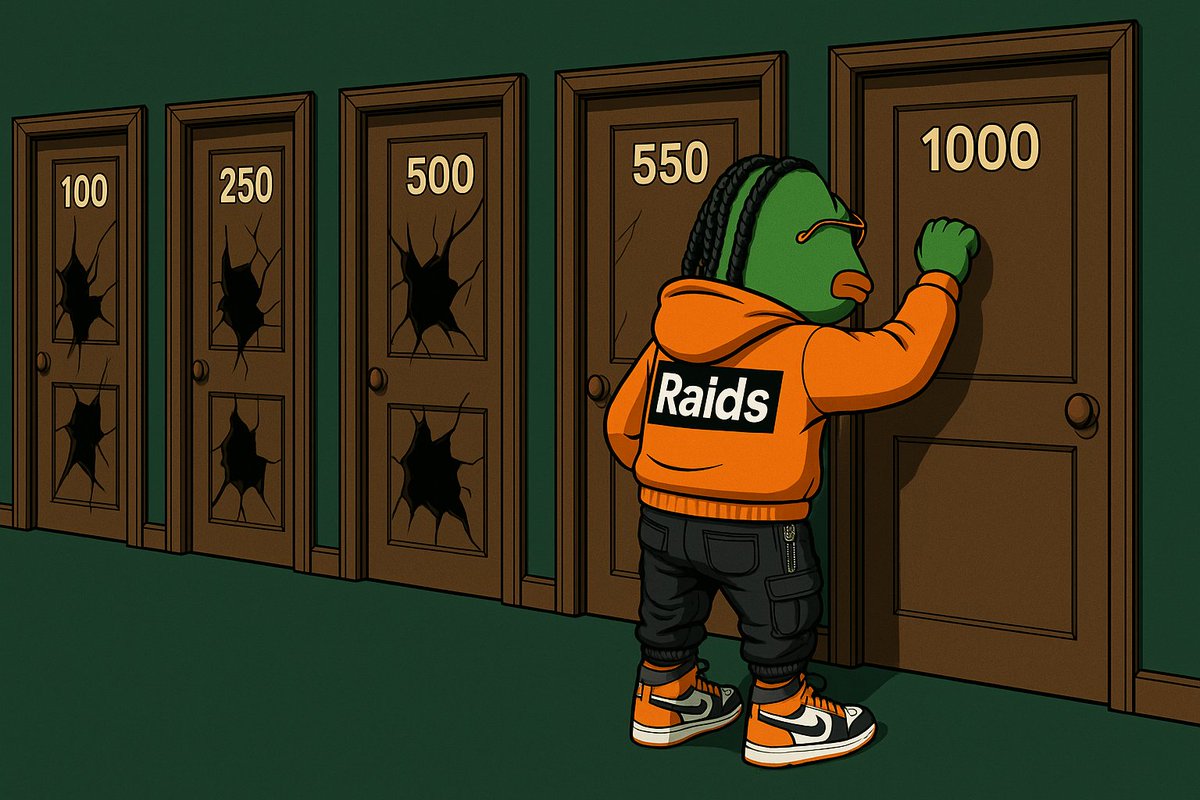We just passed 600 holders for $RAIDS.
The community is growing, the raids are getting stronger.
Thank you to everyone riding with us—this is just the beginning.

SOL CA: 7x1PdaLCvCYGtWeyyra2dDpg4Y33BrB2AivCyE3HWcGc
Telegram: t.me/RaidMaster247
Website: