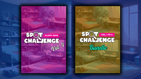 LuckyRaccoonDev's tweet photo. Spot Challenge Vol. 4 is coming on May 2nd to #Xbox @ID_Xbox! We will also be releasing a discounted bundle containing volumes 1-4 on the same date. Stay tuned and #SpotTheDifferences 🧐 https://t.co/k5qMzvUOCf