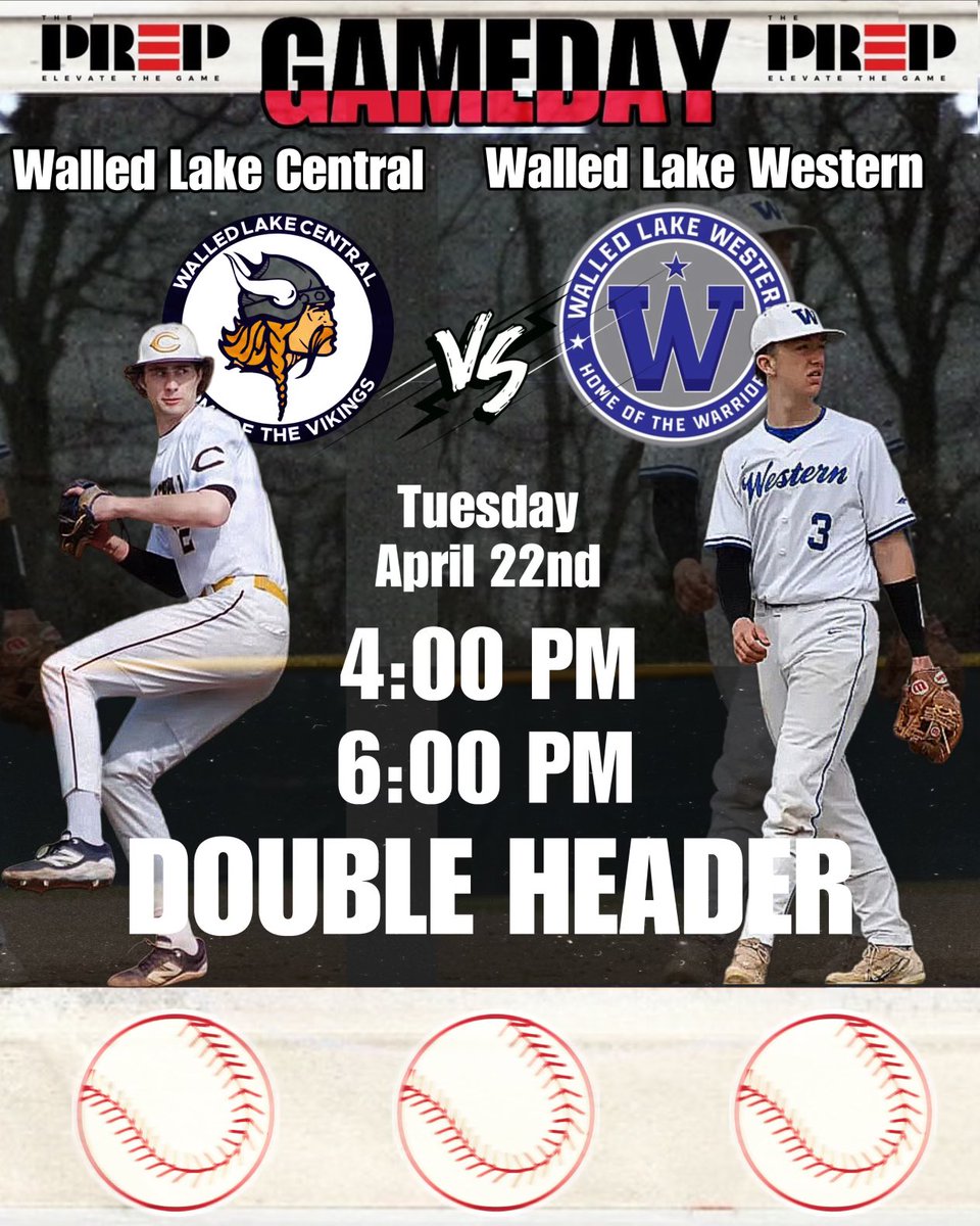 It’s GAMEDAY!!🔥⚾️🚨

It’s a crosstown rival edition of Long Ball Live this afternoon. It’s Walled Lake Central (6-5-1)(4-2 LVC) hosting Walled Lake Western (7-1)(3-1 LVC)

Tune in as we go live just before first pitch at 4pm with Head Coach Interviews!

Link in bio ⛓️‍💥
