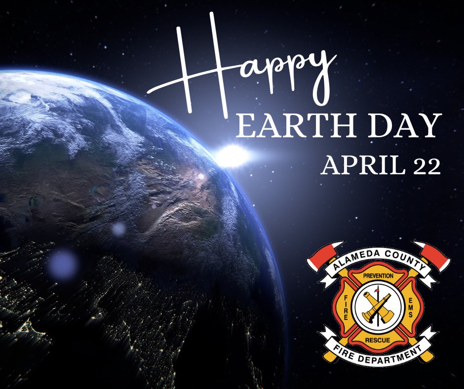 🌎Happy Earth Day from The Alameda County Fire Department (ACFD)!🌎

🚒On April 22, 2025, ACFD will honor our planet and its commitment to protecting it for future generations.

As firefighters, we respond to emergencies and strive to safeguard our natural environment.