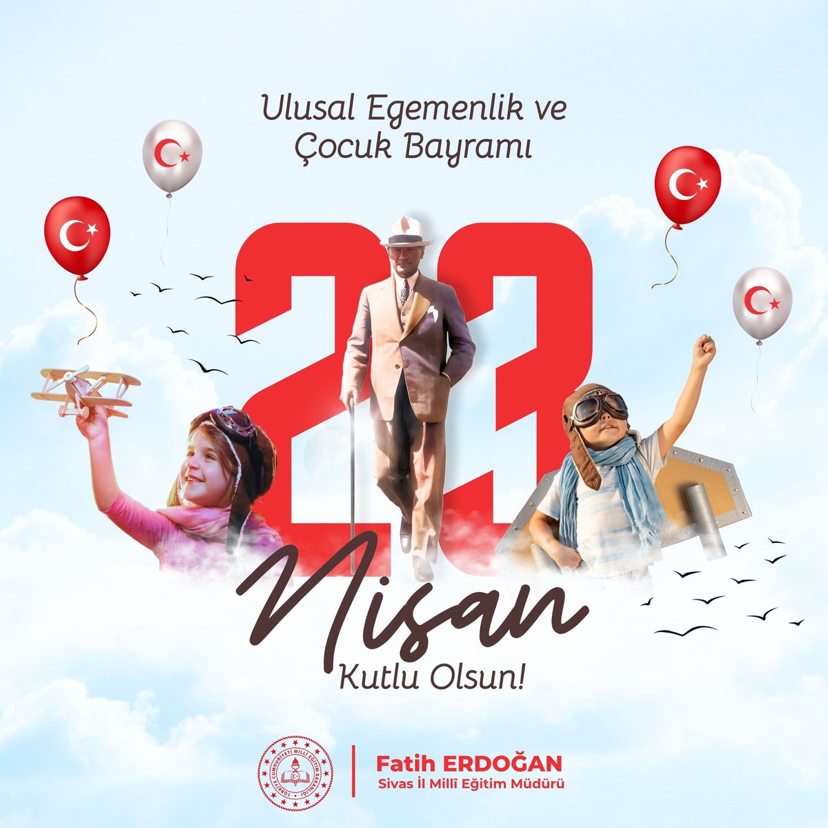 sivasmem's tweet photo. Türkiye Büyük Millet Meclisi'nin açılışının 105. yıl dönümü ve 23 Nisan Ulusal Egemenlik ve Çocuk Bayramı Kutlu Olsun.
🇹🇷🇹🇷
@erdogan_fatih66 https://t.co/WW8tiUWfHu
