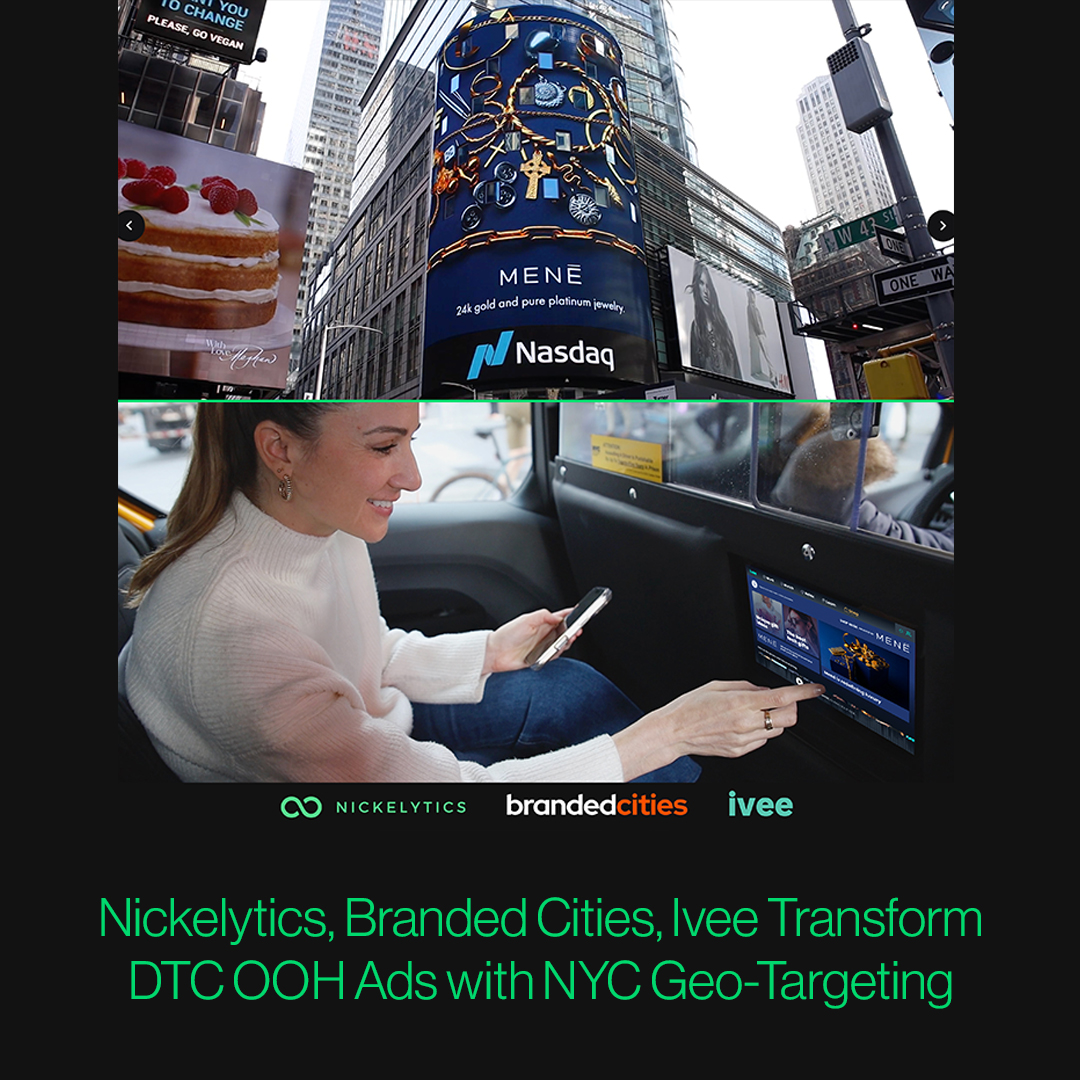 Nickelytics, Branded Cities &amp; Ivee’s NYC geo-targeted OOH campaign drove DTC brands to 5,000% search growth, 27% CTR, 3M+ impressions. Nasdaq billboards &amp; taxi ads targeted consumers near Target stores, powered by programmatic DOOH

signageinfo.com/adtech/46270/n…

#OutofHome #DOOH #NYC