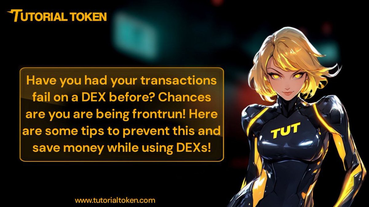 Did you know fact #4: how to avoid frontrun bots! 

Have you ever had your transactions fail while using a DEX? Chances are you probably got frontrun! These bots will buy before you buy, causing your transaction to fail and forcing you to buy at a higher price. Here's how you can