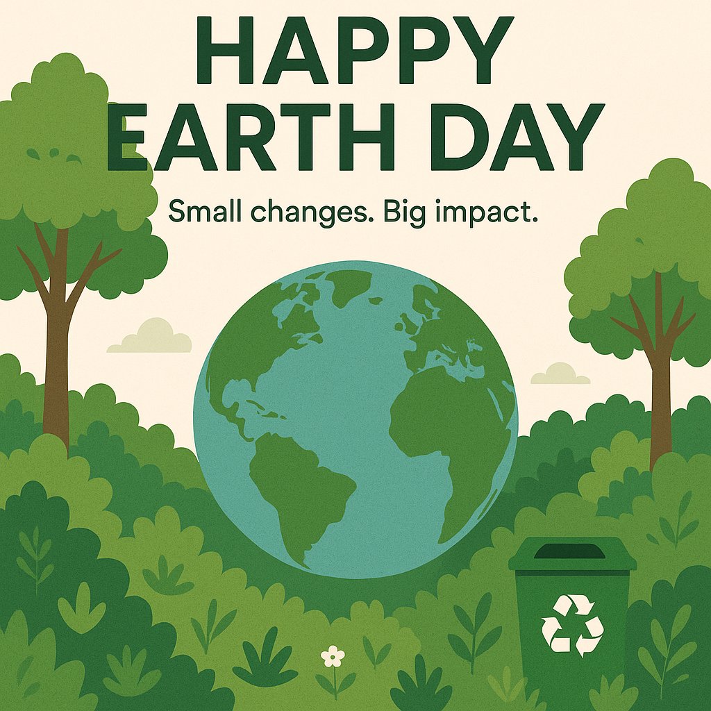 🌍 Happy #EarthDay! Let’s continue making mindful choices—at work and at home—that help protect the planet we all share.