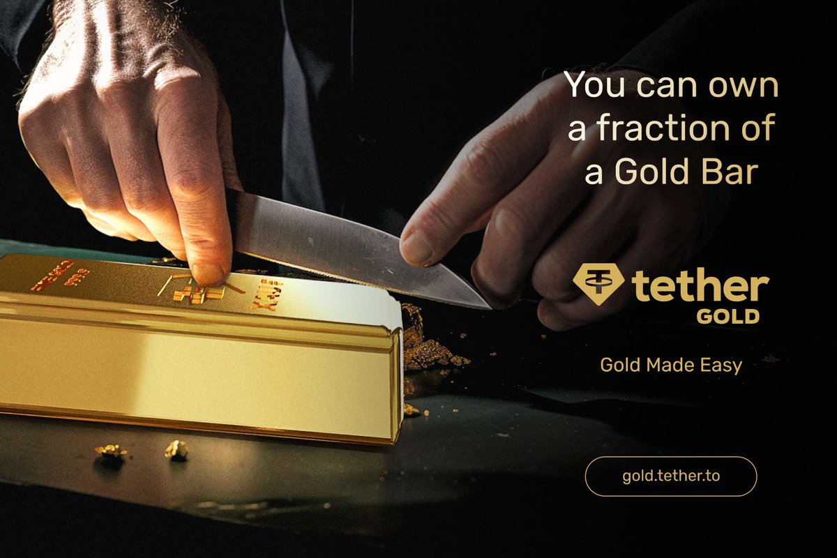 Gold has never been more accessible. Now you can own part of a gold bar. XAU₮  is a digital token backed by physical gold stored in Switzerland  🇨🇭—divisible into as little as