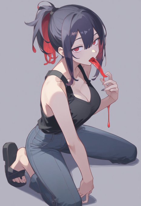 二人称少年の近所に住んでるおかしい女性 正体は人外であり気が抜けるとスライムのような体の一端を拝むことができるだろう