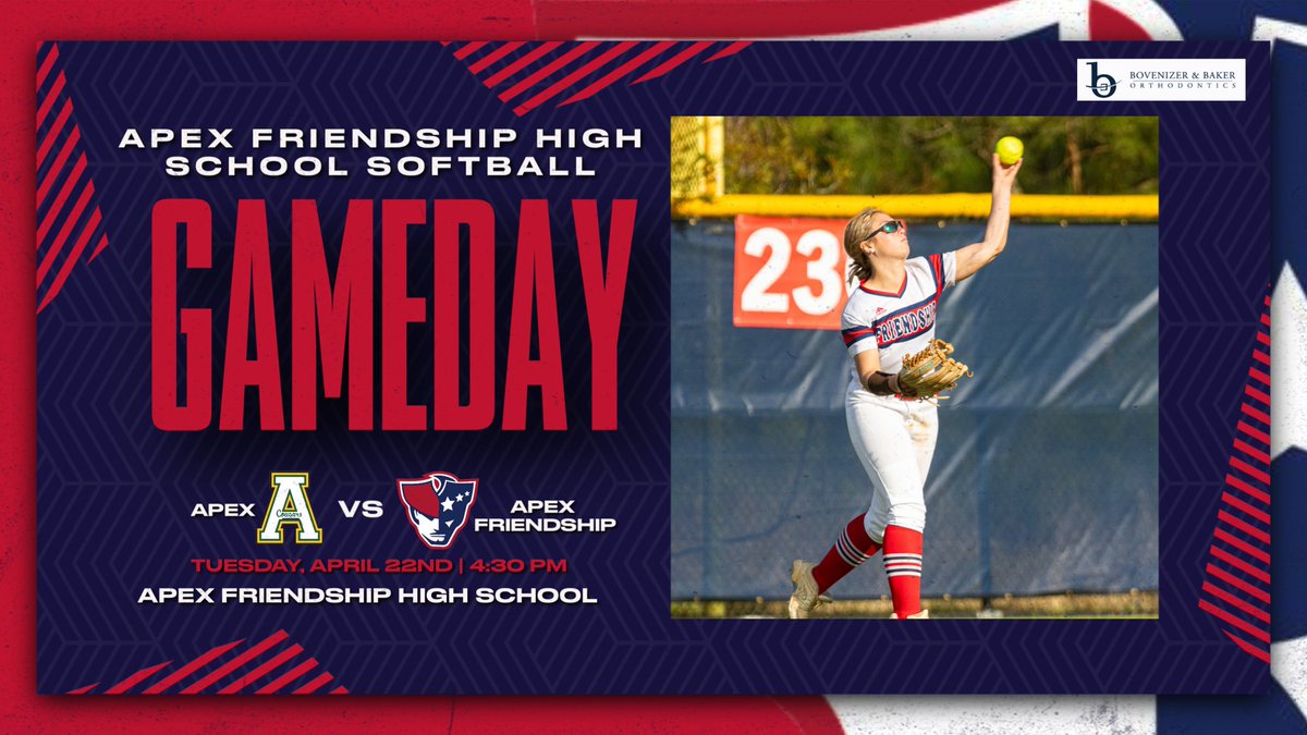 Apex Friendship High School Athletics (@afpatathletics) on Twitter photo It’s GAMEDAY!!! Good luck to Varsity <a href="/AFHS_Softball/">AFHS Softball</a> as they take on Apex today at HOME! Come out and support your Pats! #PatFam #RepAFHS 🥎 It’s GAMEDAY!!! Good luck to Varsity <a href="/AFHS_Softball/">AFHS Softball</a> as they take on Apex today at HOME! Come out and support your Pats! #PatFam #RepAFHS 🥎