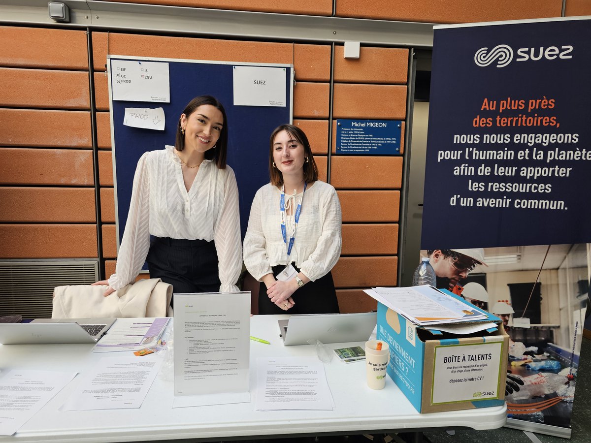 Merci à SUEZ d'avoir participé au forum de l'apprentissage de #PolytechLille !