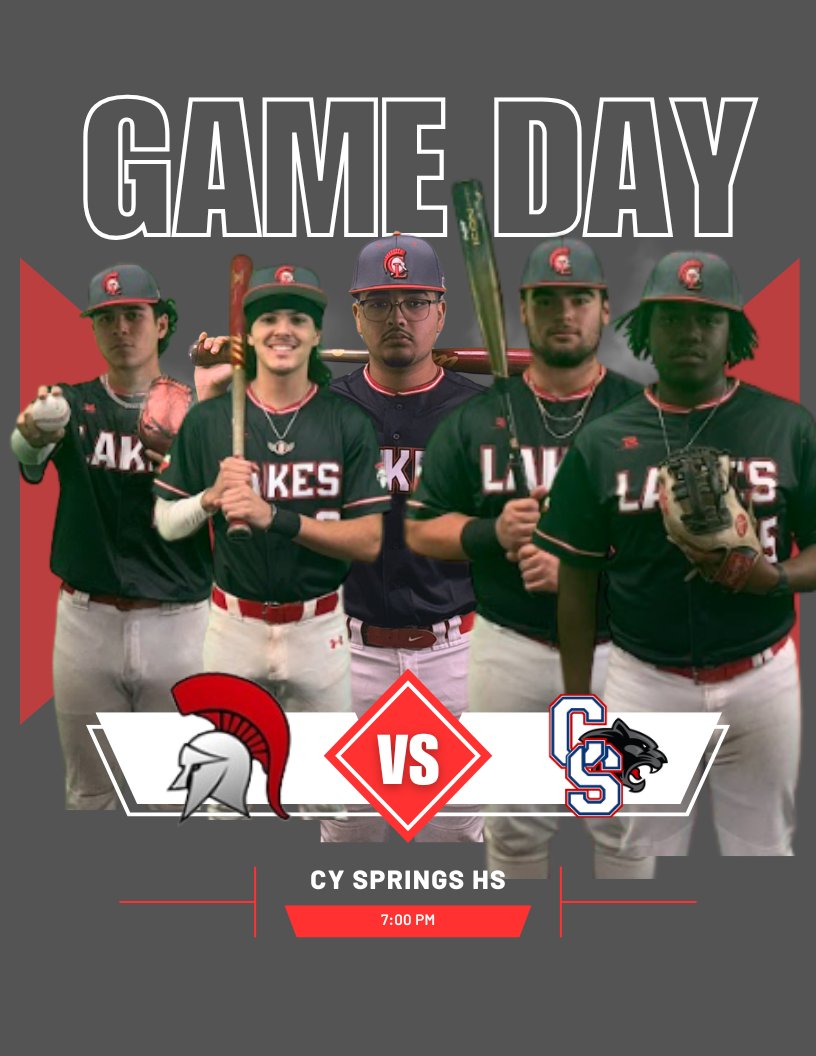 Lakes Baseball (@cylakesbaseball) on Twitter photo 🏟️District Game #13
⏲️ Time: 4:00 PM - JV & 7:00 PM - Varsity
📍 Cy Springs High School
<a href="/lakes_athletics/">Cypress Lakes Athletics</a>
<a href="/6ATxHSBaseball/">6ATxHSBaseball</a>
<a href="/TX99Baseball/">99 Baseball League</a>
#WAWG 🏟️District Game #13
⏲️ Time: 4:00 PM - JV & 7:00 PM - Varsity
📍 Cy Springs High School
<a href="/lakes_athletics/">Cypress Lakes Athletics</a>
<a href="/6ATxHSBaseball/">6ATxHSBaseball</a>
<a href="/TX99Baseball/">99 Baseball League</a>
#WAWG