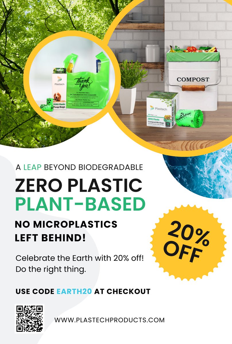 This Earth Day, choose a zero plastic lifestyle — Plastech makes it possible, you make it powerful. 🌍♻️

Get 20% off all zero plastic, home compostable products with code EARTH20 thru April 30.

Shop now 👉 plastechproducts.com/shop-all

#EarthDay #ZeroPlastic #PlastechProducts