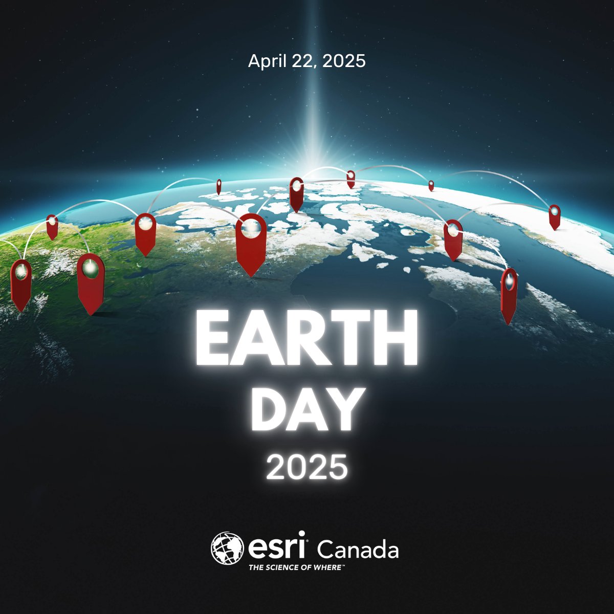 Happy Earth Day from all of us at Esri Canada! Protecting the planet is at the heart of what we do—from mapping climate risk to enabling data-driven decisions for a more sustainable future.Stay tuned as we share climate-focused stories and solutions all week long. 
#EarthDay2025