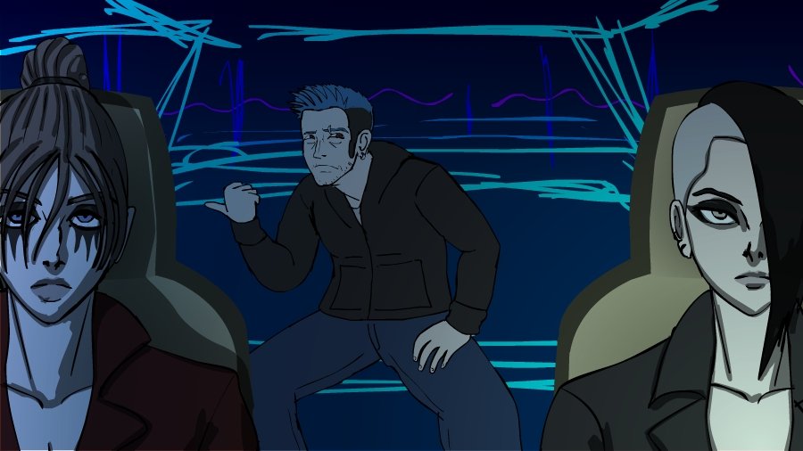 Phi_Animations's tweet photo. Screenshots from the unfinished Mech Cops episode in 16:9 ratio.
#cyberpunk #anime #digitalart https://t.co/NDkFRjSEyT