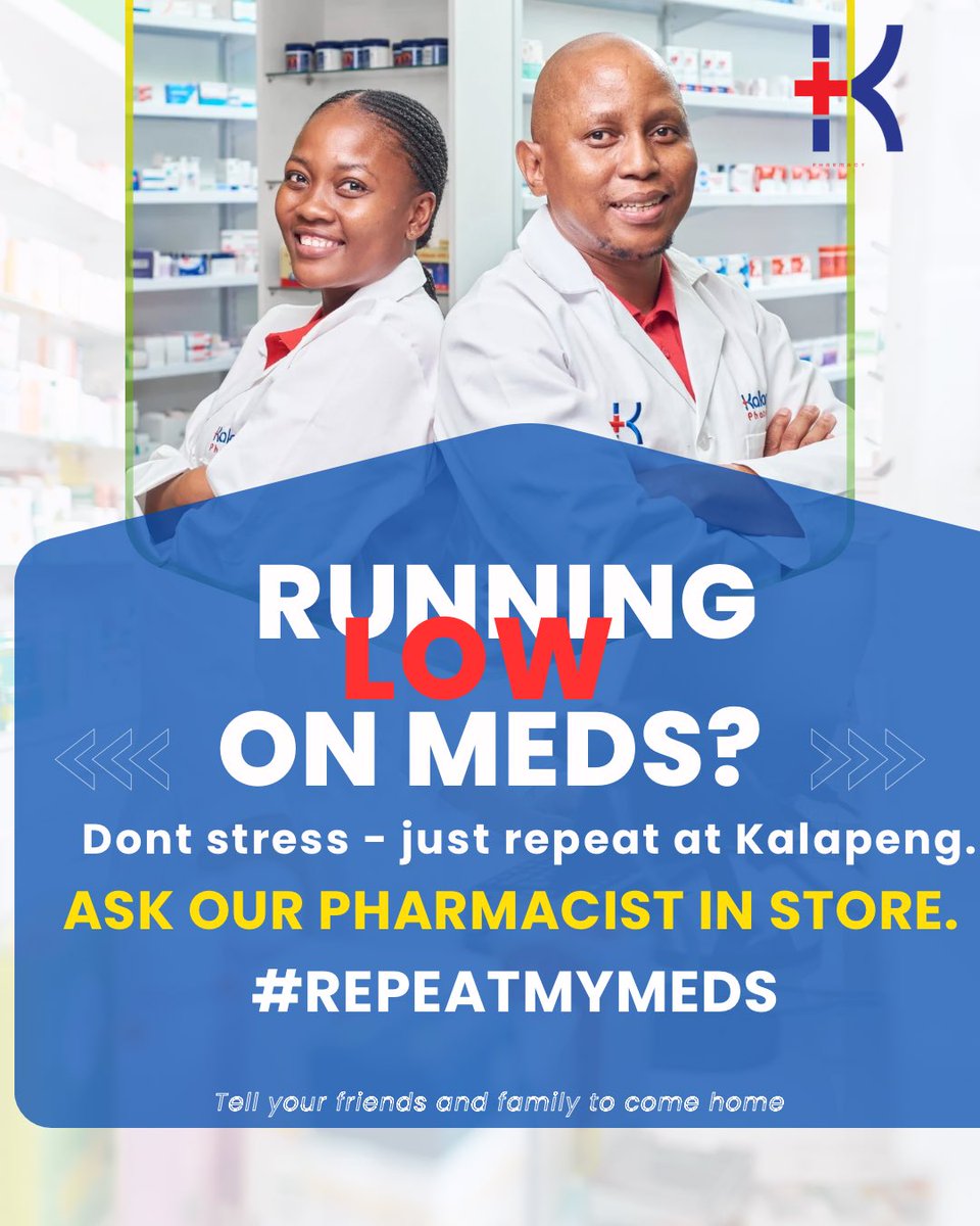 KalapengP's tweet photo. Quick. Easy. Reliable. Repeat your meds at Kalapeng Pharmacies and breathe easy.
#RepeatMyMeds #KalapengPharmacy #HealthSimplified #ChronicCareMadeEasy #RefillReady https://t.co/iAHqpWU2ic