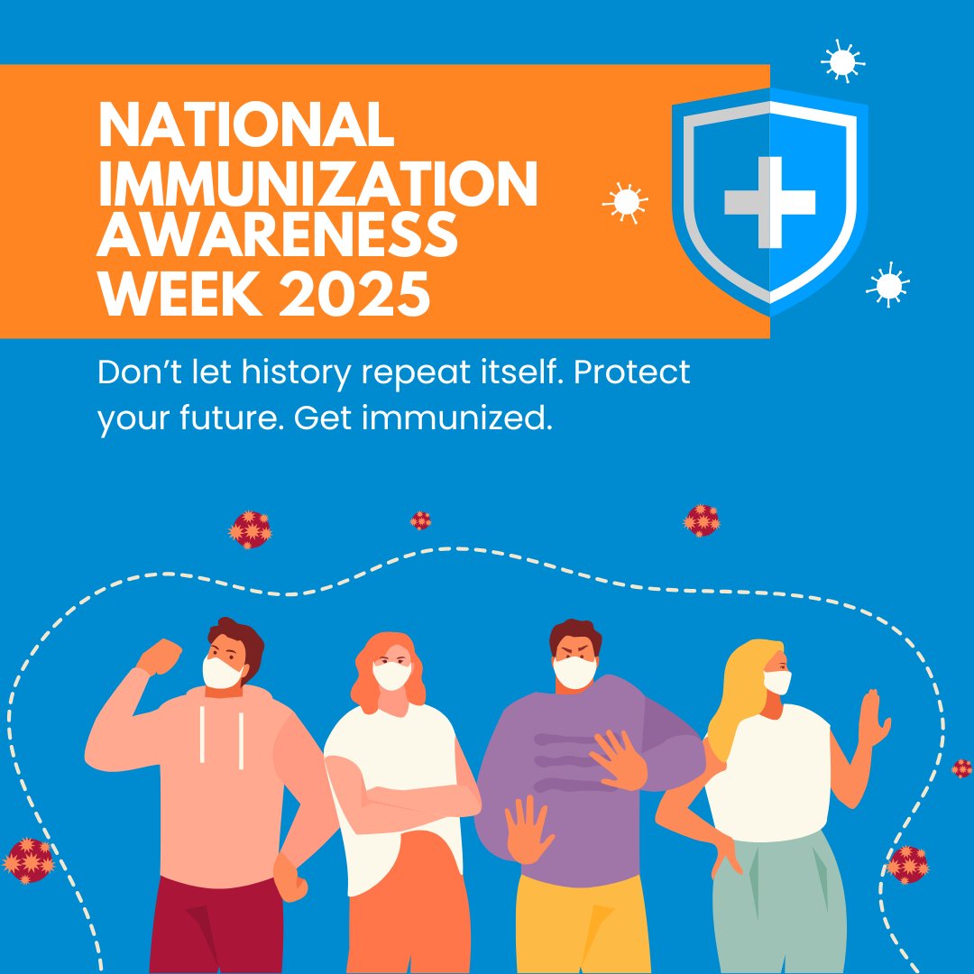 The best way to protect yourself and your family is to get immunized!

Clinicians can expand their knowledge on vaccines and vaccine hesitancy here: ow.ly/bHph50VFp73

Learn more about National Immunization Awareness week here: ow.ly/Yw4Z50VFp74