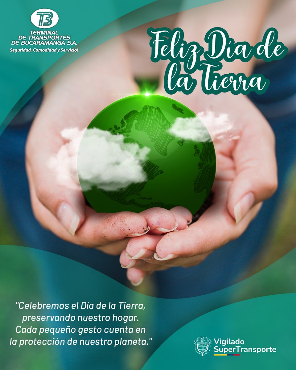 Feliz #DíadelaTierra; con amor y respeto, todo puede florecer.
.
#TerminalBucaramanga #TerminalDeTransportes #PlanetaTierra #DíadelaTierra #22deAbril