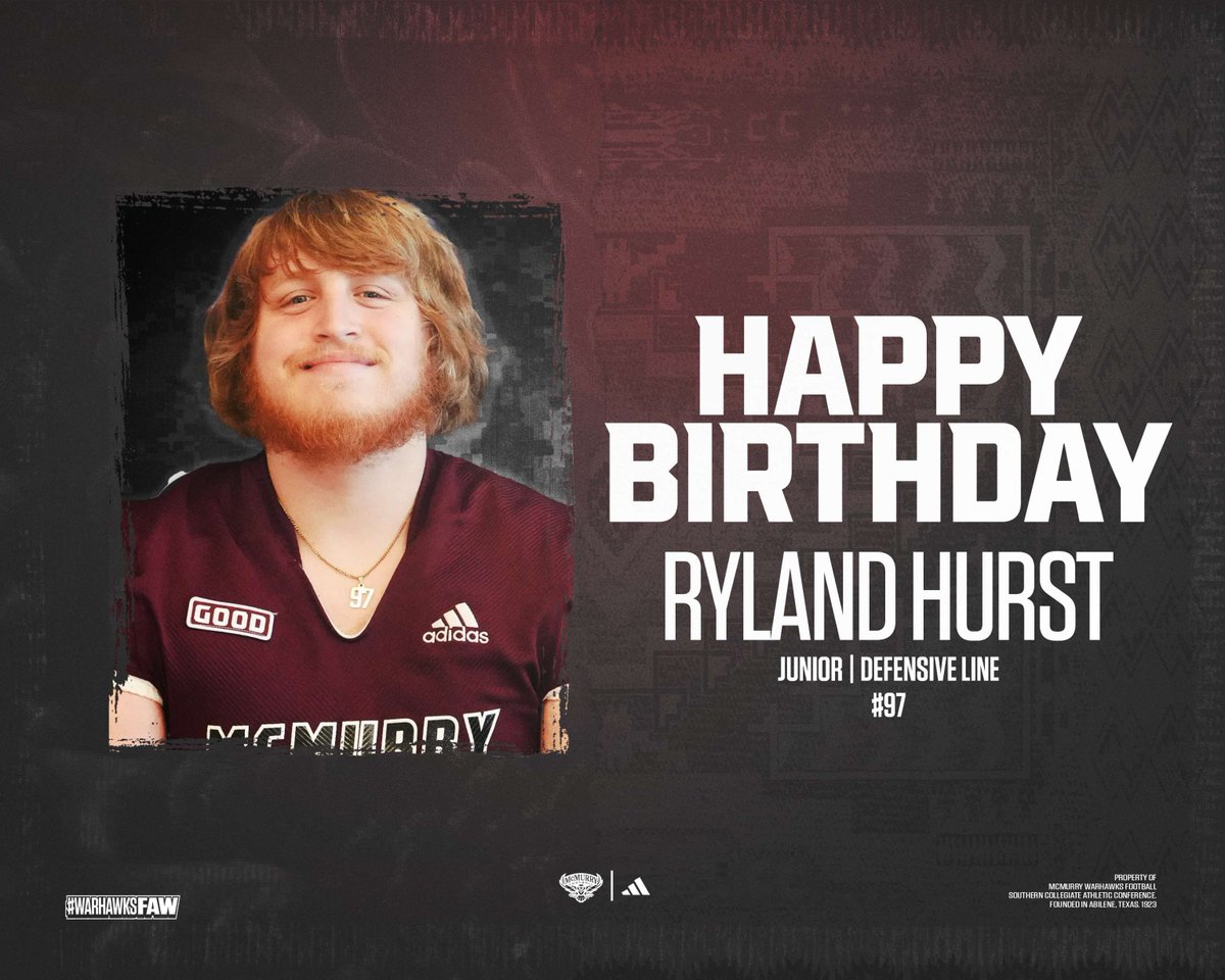 Happy Birthday to Junior DL from New Caney HS, RYLAND HURST!
Have a great day!

#WarHawksFAW
#DOMINATE
#GOOD