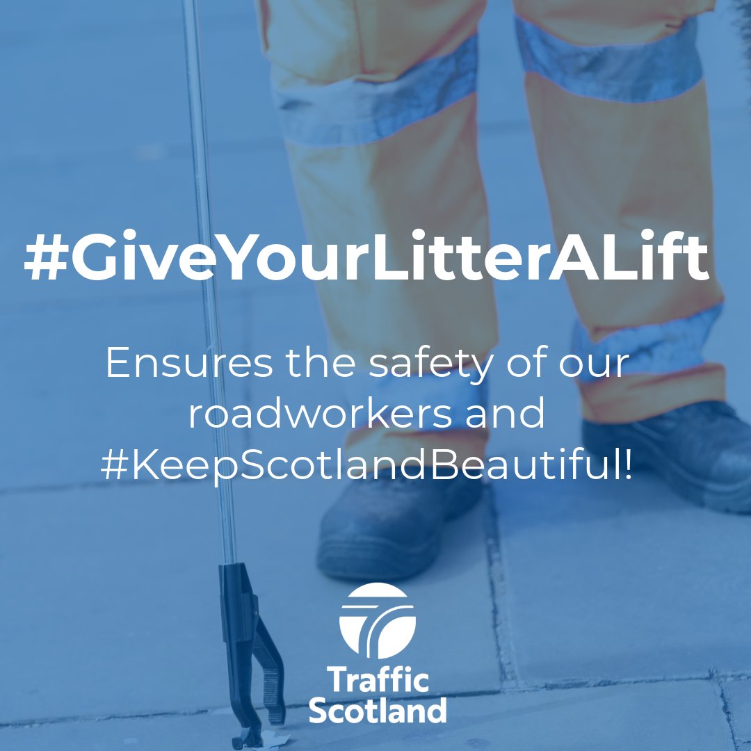 Traffic Scotland (@trafficscotland) on Twitter photo Not only does giving your litter a lift #KeepScotlandBeautiful it also ensures the safety of our roadworkers 👷
It's important we all take responsibility to keep our roadsides tidy and rubbish free!💙
<a href="/KSBScotland/">Keep Scotland Beautiful</a> <a href="/scotgov/">Scottish Government</a> Not only does giving your litter a lift #KeepScotlandBeautiful it also ensures the safety of our roadworkers 👷
It's important we all take responsibility to keep our roadsides tidy and rubbish free!💙
<a href="/KSBScotland/">Keep Scotland Beautiful</a> <a href="/scotgov/">Scottish Government</a>