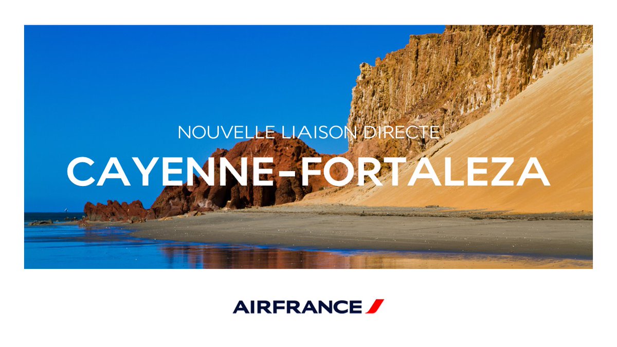 #AirFrance propose désormais une liaison hebdomadaire entre Cayenne et Fortaleza au Brésil opérée en Airbus A320.