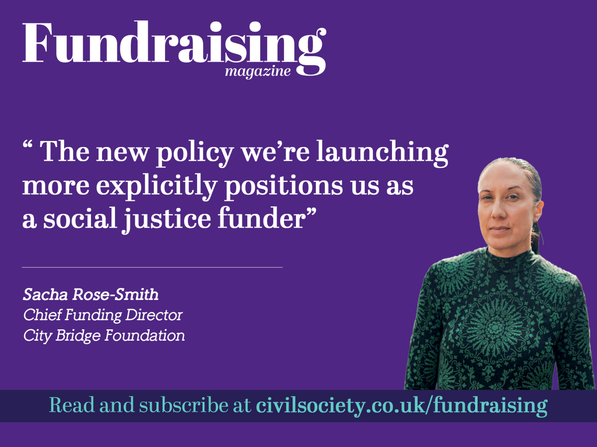 Sacha Rose-Smith, Chief Funding Director of City Bridge Foundation talks about the grantmaker’s new funding policy.

Read the full conversation today in April’s Fundraising magazine!

Subscribe and get your copy at bit.ly/3GaVBIc

#Fundraising #Interview