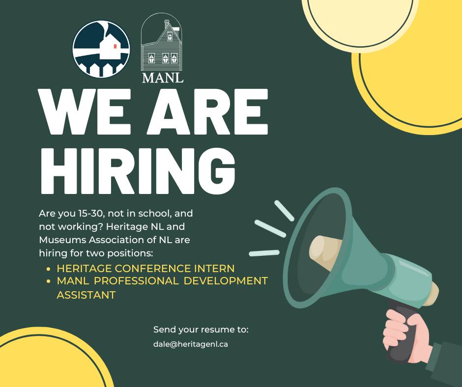 Museum Association of NL (MANL) and Heritage NL have two ASCEND positions available for NEET youth. The deadline to apply is April 25, 2025. For more information: museumsnl.ca/manl-heritage-…

<a href="/hfnlca/">Heritage NL</a> <a href="/CSCNL/">CSCNL</a>