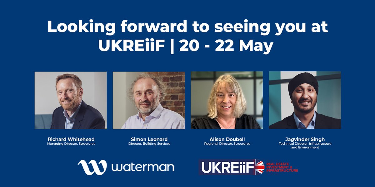 Waterman_group's tweet photo. Four weeks until @UKREiiF!

We're looking forward to reconnecting with industry colleagues and friends at UKREiiF next month! If you're attending, we'd love to catch up — get in touch with a member of our team to arrange a meeting. See you in Leeds!

#UKREiiF https://t.co/eRSDCeVVtH