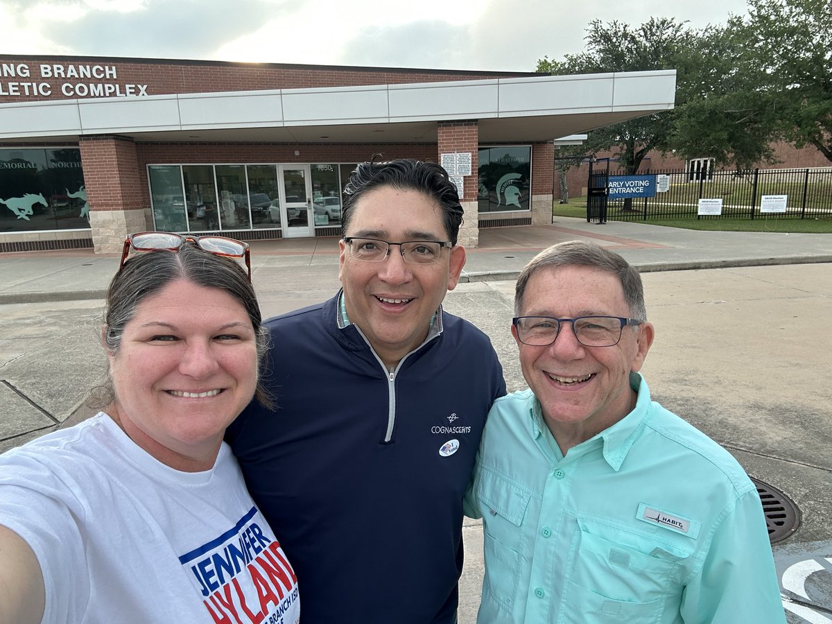 Get out and vote! SBISD school board election early voting starts today! Great crew working Don Coleman this morning! Hyland is dry land! She is the right choice for Position 5! <a href="/PIPElineSBISD/">PIPElineSBISD</a> <a href="/mamaknowsbooks/">Mama Bear is Book Aware</a> <a href="/HarrisCountyRP/">Harris County GOP</a> <a href="/TexasGOP/">Texas GOP</a> <a href="/abrahamgeorge/">Abraham George 🇺🇸</a> <a href="/M4LHarris/">Moms for Liberty-Harris County Texas</a> <a href="/MdBreathe/">Mary Talley Bowden MD</a>
