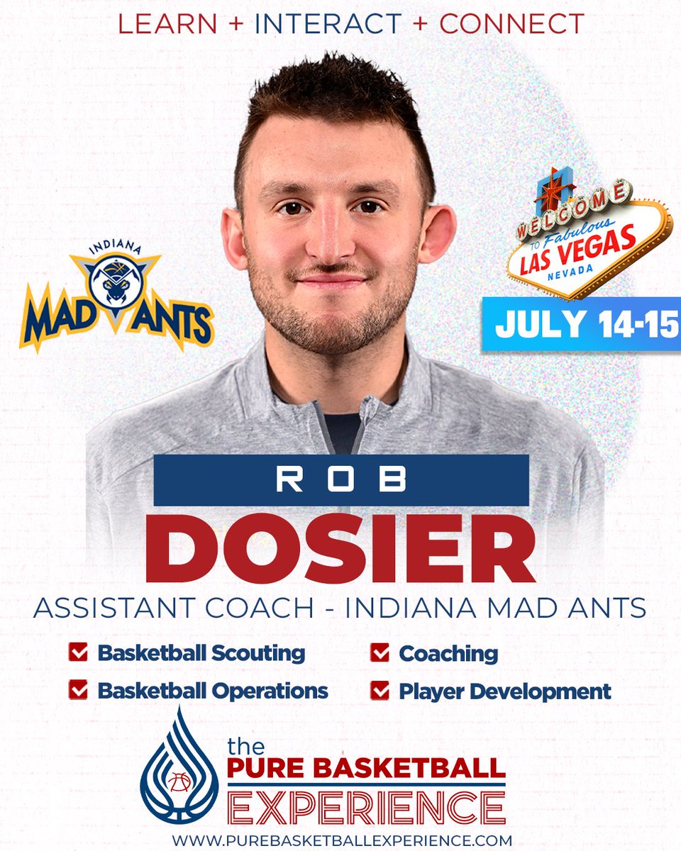 Pure Sweat (@puresweat) on Twitter photo Indiana Mad Ants Assistant Coach <a href="/RobDosier/">Rob Dosier</a> will be one of our featured speakers in Las Vegas this summer! Rob specializes in player development and is rising up the NBA ranks very quickly!
Save Your Ticket Before our Discount Ends: hubs.li/Q03jfxly0 Indiana Mad Ants Assistant Coach <a href="/RobDosier/">Rob Dosier</a> will be one of our featured speakers in Las Vegas this summer! Rob specializes in player development and is rising up the NBA ranks very quickly!
Save Your Ticket Before our Discount Ends: hubs.li/Q03jfxly0