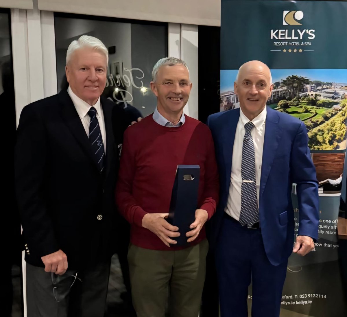 Congratulations to all the prizewinners from the Kelly's Resort Hotel Easter Cup, pictured here with sponsor Bill Kelly.

The Overall Winner was Colm Waldron, 2nd place - Liam Duggan &amp; Gross Prize - Mark Mullen.

Thanks to Bill Kelly for his continue support of this event.