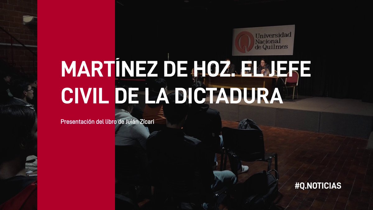 📖Se presentó el libro "Martínez de Hoz. El jefe civil de la dictadura" del docente e investigador Julián Zícari. Durante el evento se puso en diálogo testimonios de protagonistas y datos sobre el impacto de las políticas económicas de la dictadura.

▶️youtu.be/KmIqS10l834