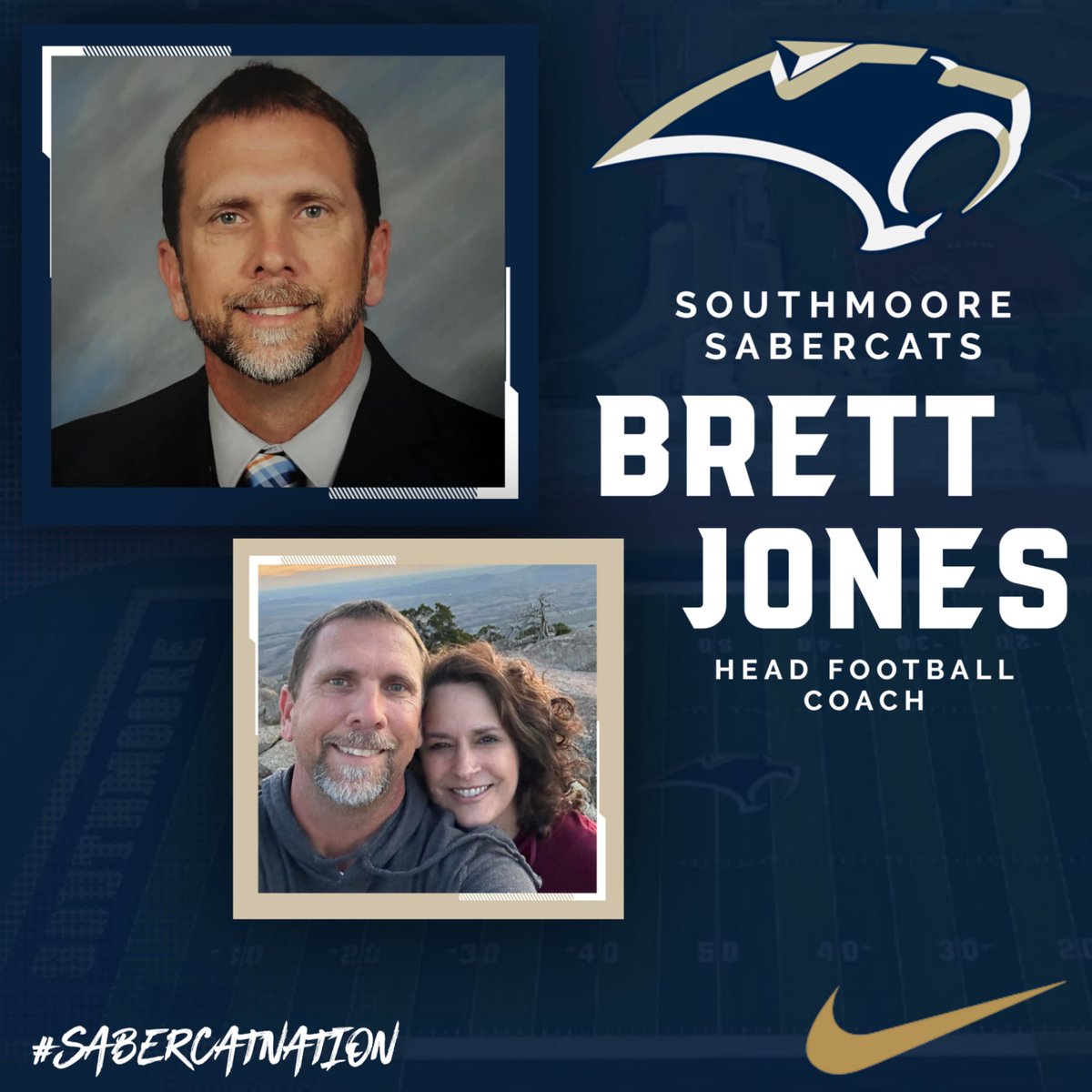 Sabercat Athletics (@sabercatsports) on Twitter photo Sabercat Nation, we’re proud to announce Brett Jones as our Head Football Coach. We welcome Coach Jones and his wife Deann to our Sabercat family! <a href="/SouthmooreHS/">Southmoore HS</a> <a href="/MoorePublicSch/">Moore Public Schools</a> <a href="/Moore_Monthly/">Moore Monthly</a> Sabercat Nation, we’re proud to announce Brett Jones as our Head Football Coach. We welcome Coach Jones and his wife Deann to our Sabercat family! <a href="/SouthmooreHS/">Southmoore HS</a> <a href="/MoorePublicSch/">Moore Public Schools</a> <a href="/Moore_Monthly/">Moore Monthly</a>