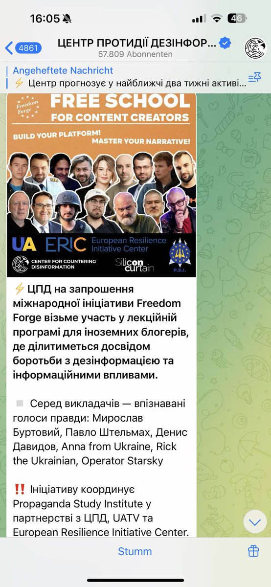 EuroResilience's tweet photo. We are proud to announce that @EuroResilience and our director Sergej @sumlenny are a part of a great project started by a Center for Countering of Desinformation! With absolutely amazing people like @CurtainSilicon #OperatorStarsky, @AnnaFromUA_YT, and others! https://t.co/U20VCjbWdH