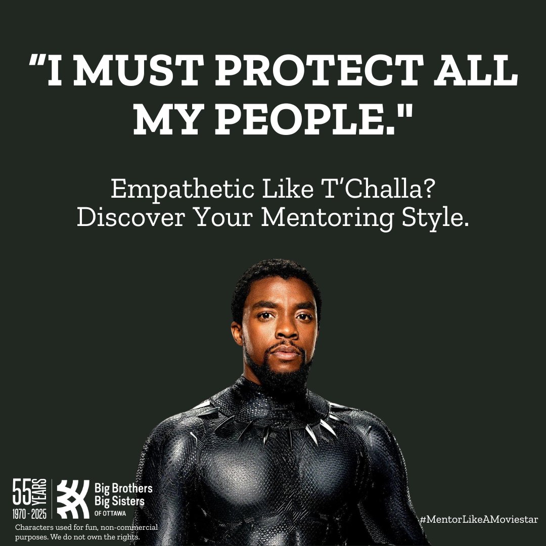 🎥Ready to guide and inspire like a legendary movie mentor?

Take our quiz to discover your mentoring style and learn how you can best support and empower a youth in Ottawa on their journey!

⭐Take the Quiz! &gt; quiz.tryinteract.com/#/67f4032f52dd…

#MentorLikeAMoviestar #BBBSO