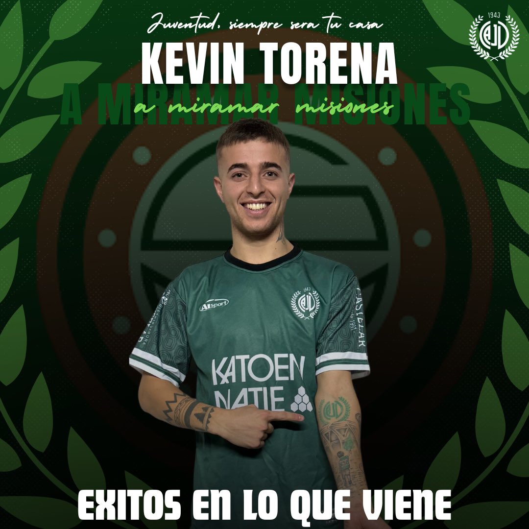 𝙴𝚕 𝚌𝚑𝚒𝚌𝚑𝚎 𝚊 𝙰𝚄𝙵🌶️

<a href="/kevintorena3/">Kevin Torena</a> jugador formado en nuestra institución, partirá rumbo a <a href="/MiramarSAD/">Miramar Misiones SAD</a> . Te deseamos el mayor de los éxitos. Seguí divirtiéndote, campeón!

Juventud Unida, siempre será tu hogar🏠💚