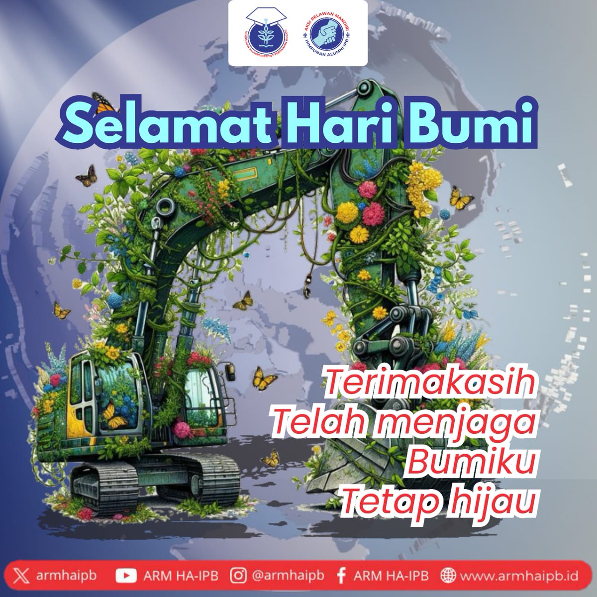 armhaipb's tweet photo. Dalam peringatan Hari Bumi 2025, ARM HA-IPB mengajak kita semua untuk kembali menyadari bahwa menjaga bumi adalah menjaga keselamatan kita sendiri dan generasi mendatang. https://t.co/rbyjlsD9DY