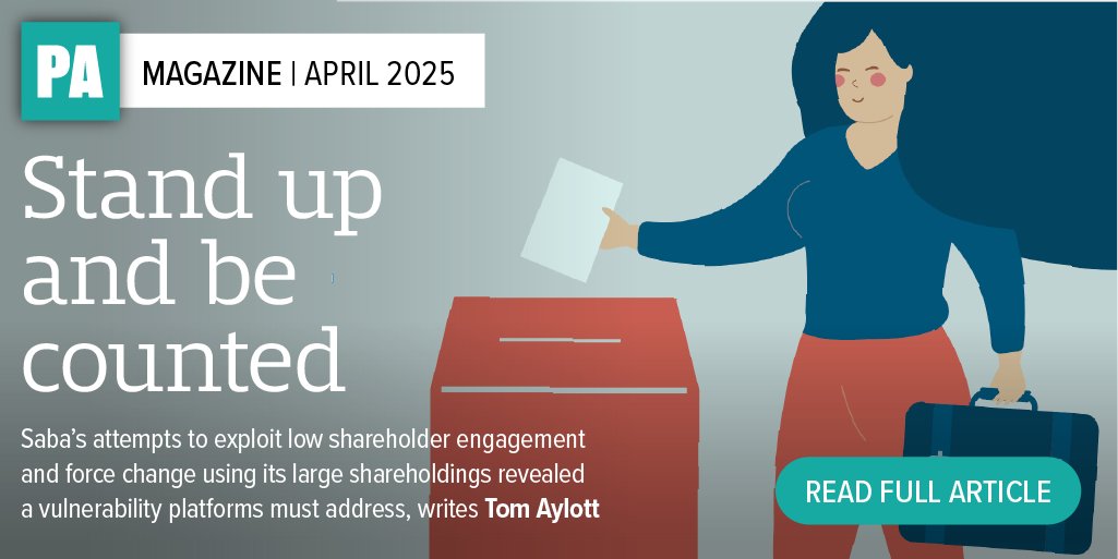 PortfAdviser's tweet image. Saba’s attempts to exploit low shareholder engagement and force change using its large shareholdings revealed a vulnerability platforms must address, writes Tom Aylott.

Learn more: markallen.mydigitalpublication.co.uk/publication/?i…

#ShareholderEngagement #Platforms #Investors