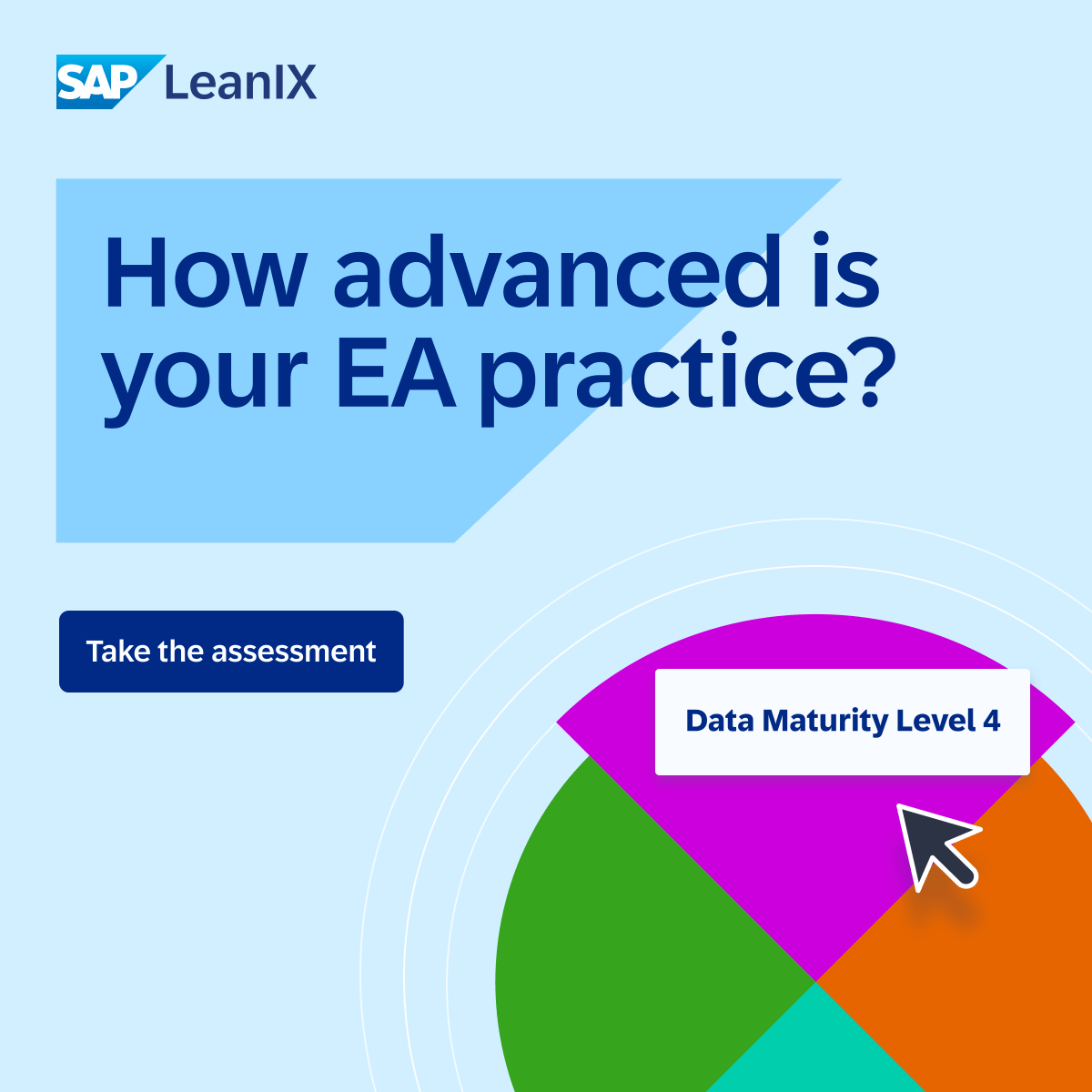 A mature EA practice is critical for aligning your IT with your business goals.
But how do you measure your EA maturity?
Try our free EA Maturity Assessment tool and see how your EA practice scores across 4 dimensions. hubs.ly/Q03jdjPk0